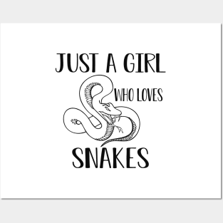 Snake Girl - Just a girl who loves snake Posters and Art